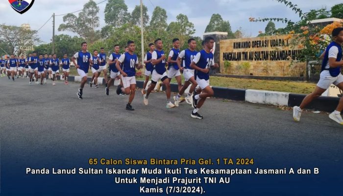Tes Samapta Casis Bintara PK TNI AU Gel I T.A 2024 di Lanud SIM