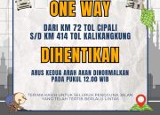 Traffic Counting Alami Penurunan, Korlantas Polri Hentikan One Way KM 72 Cipali – KM 414 Kalikangkung