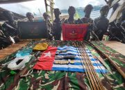 Atasi Serangan OPM Pimpinan Egianus Kogoya Ke Pos TNI, KOOPS TNI HABEMA Sita Senpi dan Puluhan Munisi