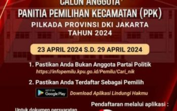 KPU DKI Jakarta Buka Pendaftaran PPK Pilkada