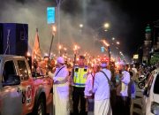 Polres Madina Amankan Pawai Obor Peringati Tahun Baru Islam