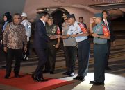 Danlanud SIM bersama Forkopimda Aceh sambut kepulangan transit Presiden Republik Indonesia.