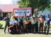 Perhatian yang luar biasa Lanud SIM bersihkan Sekolah SMPN 4 Montasik.