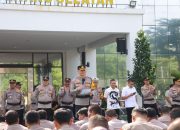 Jelang Tahap Pemungutan Suara, Polres Tangsel Cek Kesiapan Personel PAM TPS