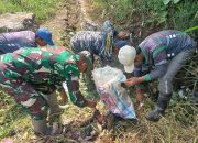 Renaksi 2025, Satgas Citarum Harum Sektor 5 Sub 4 bersama Gober Bersihkan Sampah di Parit