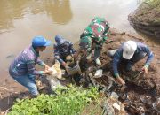Satgas Citarum Harum Sektor 5 Sub 4 Kompak Pembersihan Sampah di Bantaran Sungai