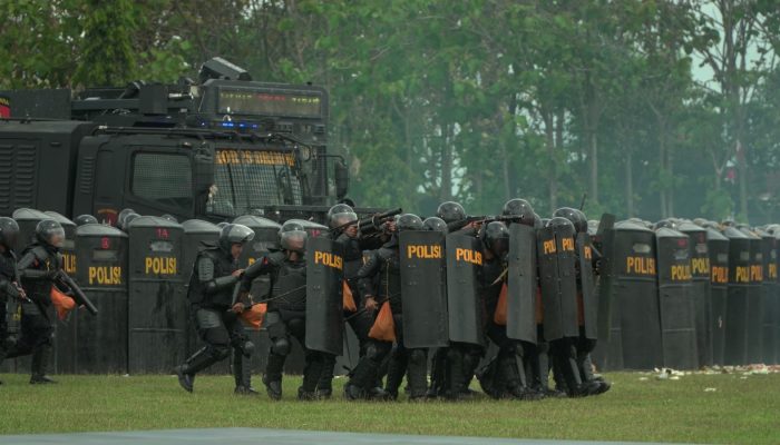 Polda Jabar Gelar Simulasi Penanganan Konflik Sosial di Mako Satbrimob Sumedang