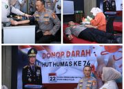 Humas Polri Gelar Donor Darah Serentak, Terkumpul 16.619 Kantong dalam Rangka Hari Jadi ke-74