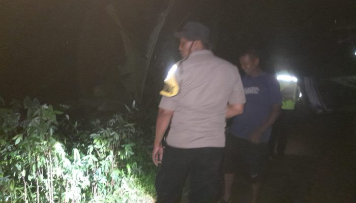 Polisi Datangi TKP Bencana Tanah Longsor di Wilayah Kadupugur Ciamis 