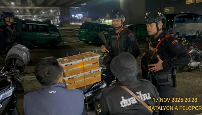 Brimob Jabar Patroli Dialogis Malam di Jalur Jatinangor – Cileunyi