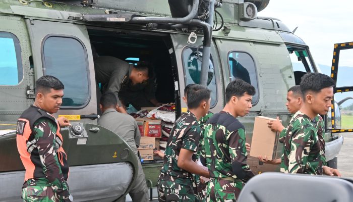 TNI AU Pacu Distribusi Bansos Ke Daerah Terisolir Aceh, Heli Caracal hingga Hercules Dikerahkan