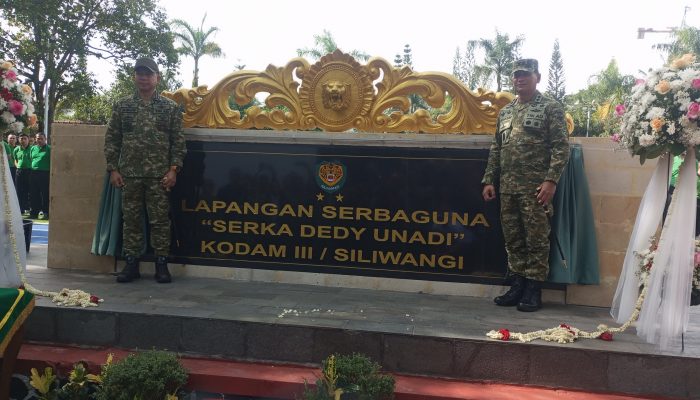 Panglima TNI Resmikan Lapangan Serbaguna Serka Dedy Unadi di Kodam III/Siliwangi