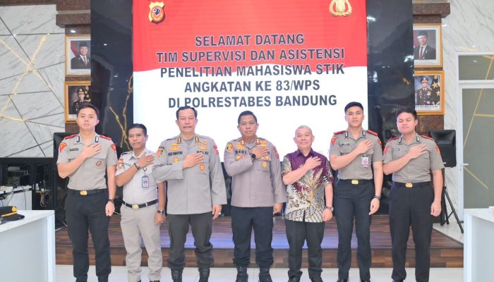 Polrestabes Bandung Terima Supervisi dan Asistensi Penelitian Mahasiswa STIK Angkatan ke-83