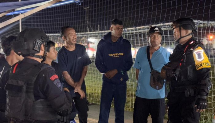 Patroli Harkamtibmas Brimob Polda Jawa Barat di Wilayah Polres Tasikmalaya Kota