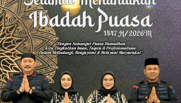 Dansat Brimob Polda Jawa Barat Ucapkan Selamat Menunaikan Ibadah Puasa 1447 H