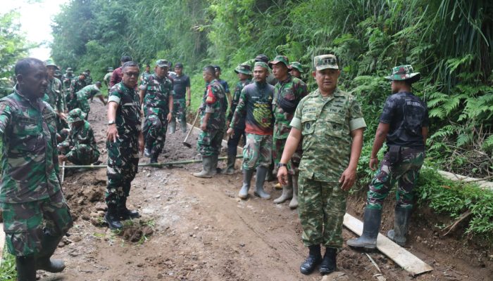 Dansatgas TMMD Ke-127 Tinjau Progres Pembangunan di Desa Cipelah