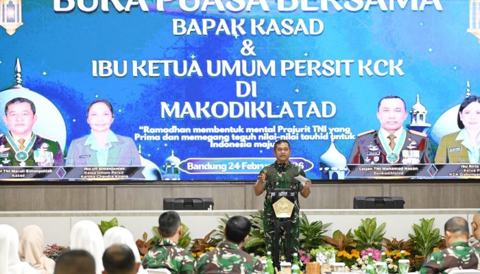 Kasad Jenderal TNI Maruli Simanjuntak Buka Puasa Bersama Keluarga Besar Kodiklatad