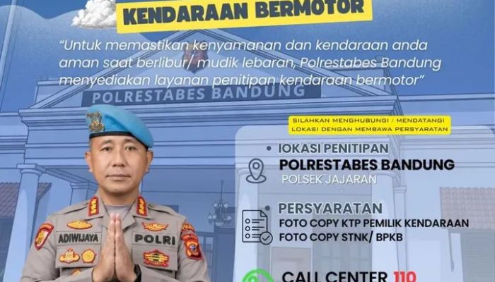 Polrestabes Bandung Siapkan Penitipan Kendaraan Gratis dan Patroli Permukiman Jelang Mudik Lebaran 2026