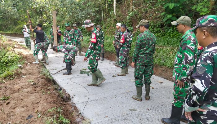 TMMD Ke-127 Kodim 0624/Kabupatem Bandung Hampiri Target 1.500 Meter