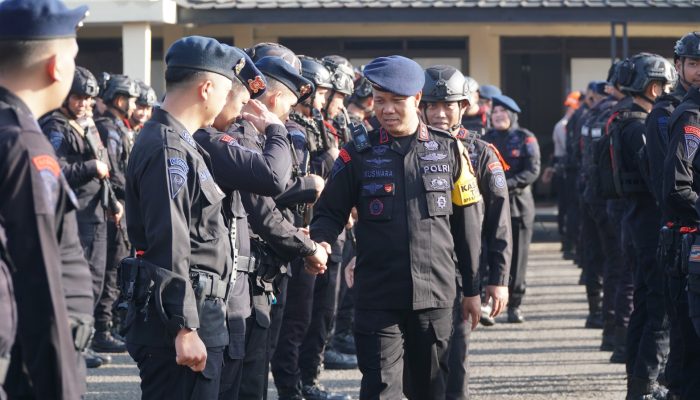 Satbrimob Polda Jabar Gelar Apel Gabungan, Apresiasi Keberhasilan Pengamanan Idul Fitri