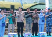 Dansat Brimob Jabar Hadiri Bhakti Sosial HUT ke-80 TNI AU di Bandung Barat