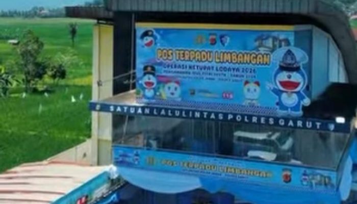 Rest Area Unik di Jalur Mudik Limbangan Garut, Pos Polisi Disulap Mirip Wahana Doraemon
