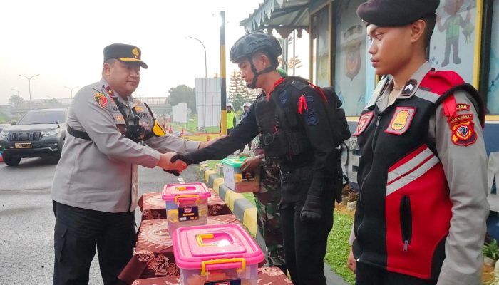 Brimob Polda Jabar Siaga di Rest Area KM 130 Cipali, Pengamanan Idul Fitri Berjalan Kondusif