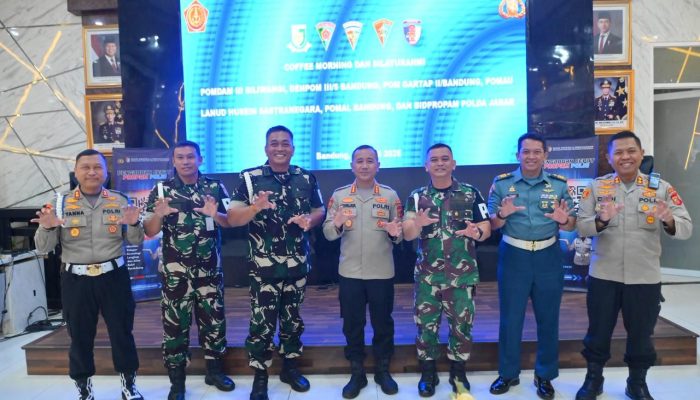 Polrestabes Bandung Perkuat Sinergitas dengan POM TNI dan Propam Polda Jabar