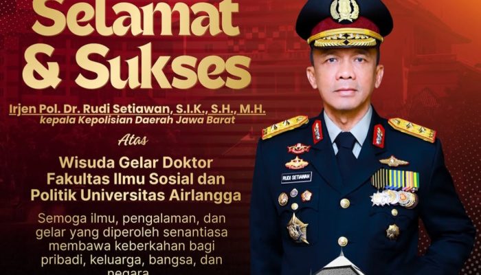 Irjen Pol Rudi Setiawan Resmi Sandang Gelar Doktor, Jadi Inspirasi Jajaran Polres Cianjur