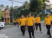 Jaga Kebugaran dan Kekompakan, Polres Cianjur Gelar Jalan Santai Bersama