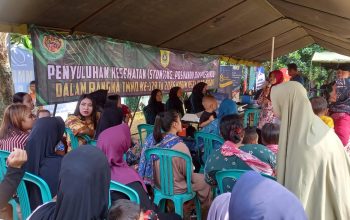 Kodim 0621/Kab.Bogor TMMD ke 128 Warga Desa Banyuasin Antusias, Serbu Penyuluhan Kesehatan Terpadu