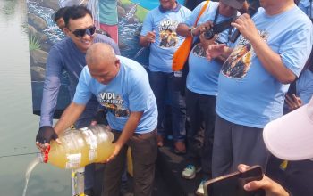 Meriah dan Penuh Kebersamaan, Polsek Ciputat Timur Amankan Giat “Nebar Keba Ikan Mu dan Lomba Mancing” di Situ Bungur