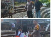 Bhabinkamtibmas Kelurahan Bukit Duri Himbau Petugas Penjaga Perlintasan Kereta Api