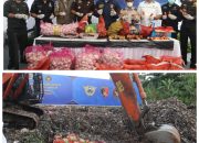 Bareskrim Polri Musnahkan Ribuan Kilogram Bawang Impor Ilegal dari Jalur Tikus Perbatasan Malaysia