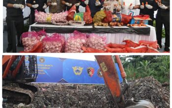 Bareskrim Polri Musnahkan Ribuan Kilogram Bawang Impor Ilegal dari Jalur Tikus Perbatasan Malaysia