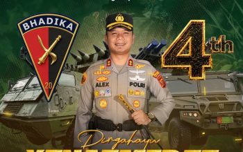 Kapolres Cianjur Ucapkan Dirgahayu Ke-4 Yonarmed 20/Bhadika Yudha
