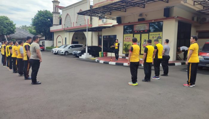 Personel Polsek Serpong Laksanakan Apel Pagi dan Korvei di Mako Polsek Serpong