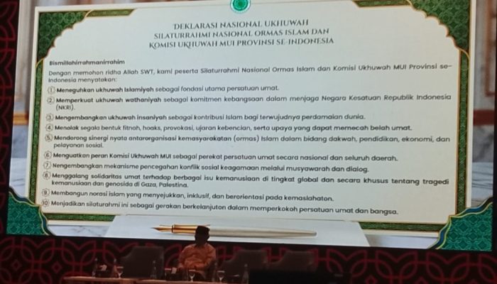 Cetuskan Deklarasi Nasional Ukhuwah, MUI dan Ormas Islam Sepakat Perkuat Persatuan dan Tolak Fitnah