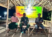 Perkuat Kamtibmas, Danramil 0621-23/Parungpanjang Pantau Langsung Kegiatan Siskamling di Desa Pingku