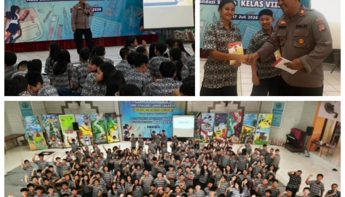 Satuan Binmas Polres Metro Jakarta Selatan Berikan Materi MPLS dan MKS di SMP Pangudi Luhur Cipete Selatan