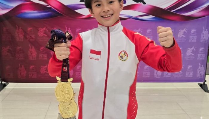 Model Cilik Indonesia Reyhans Clementrich Houston Sabet Lima Medali di Dua Kejuaraan Wushu Nasional 2026