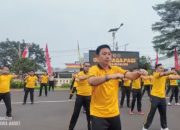 Personel Polres Cianjur Kompak Ikuti Apel, Senam, dan Pemeriksaan Kesehatan